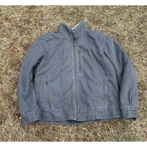 L.L Bean Original Fit Field Coat Wool Flannel Lined Barn Vintage Men’s XL Gray - Picture 1 of 9